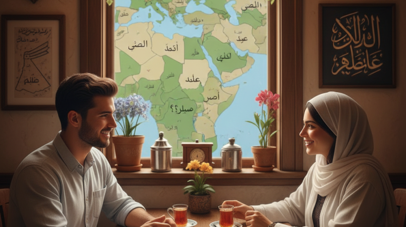 Students learning Arabic dialects in Amman city - Misbah Center